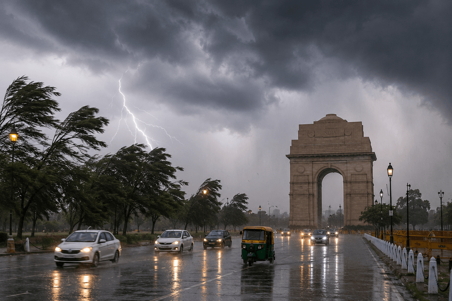 दिल्ली में रेड अलर्ट जारी, आंधी-तूफान और तेज हवाओं से बदला मौसम का मिजाज