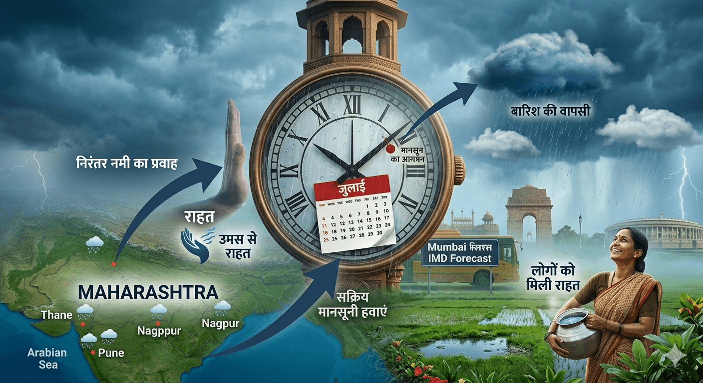 मुंबई समेत महाराष्ट्र के कई हिस्सों में बारिश की वापसी, लोगों को गर्मी और उमस से मिली राहत